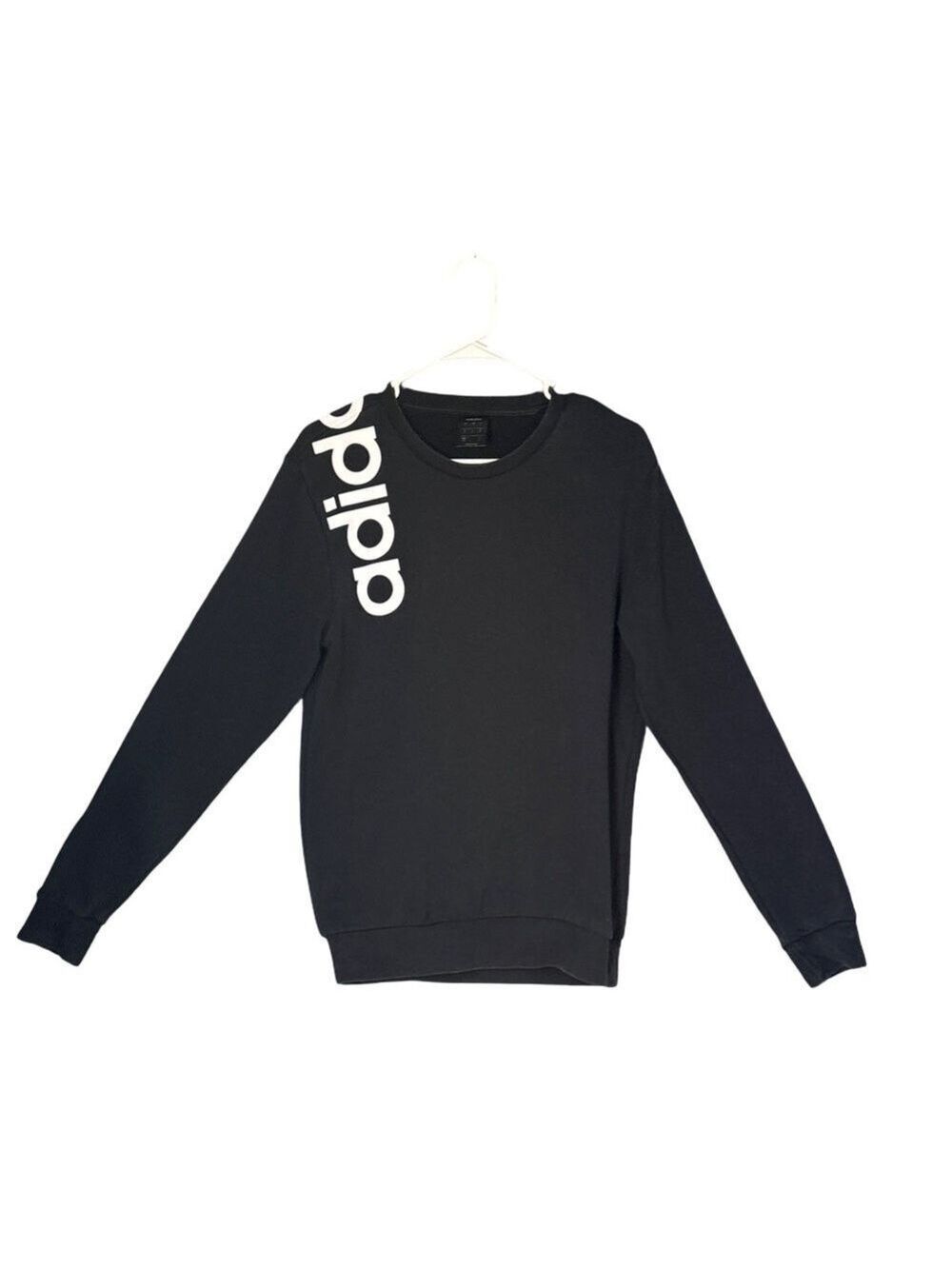 Adidas Men's Black Logo Crewneck Sweatshirt Small